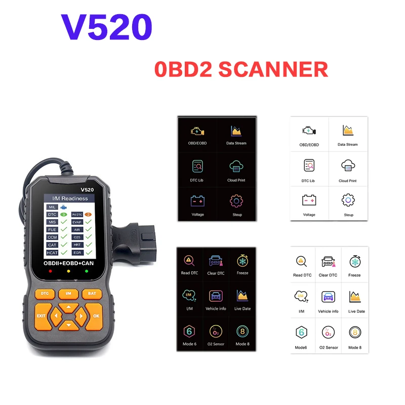 

Сканер OBD2 V520 — диагностический инструмент для автомобилей для кодов неисправностей двигателя, живых данных и тестирования здоровья | Трансграничный