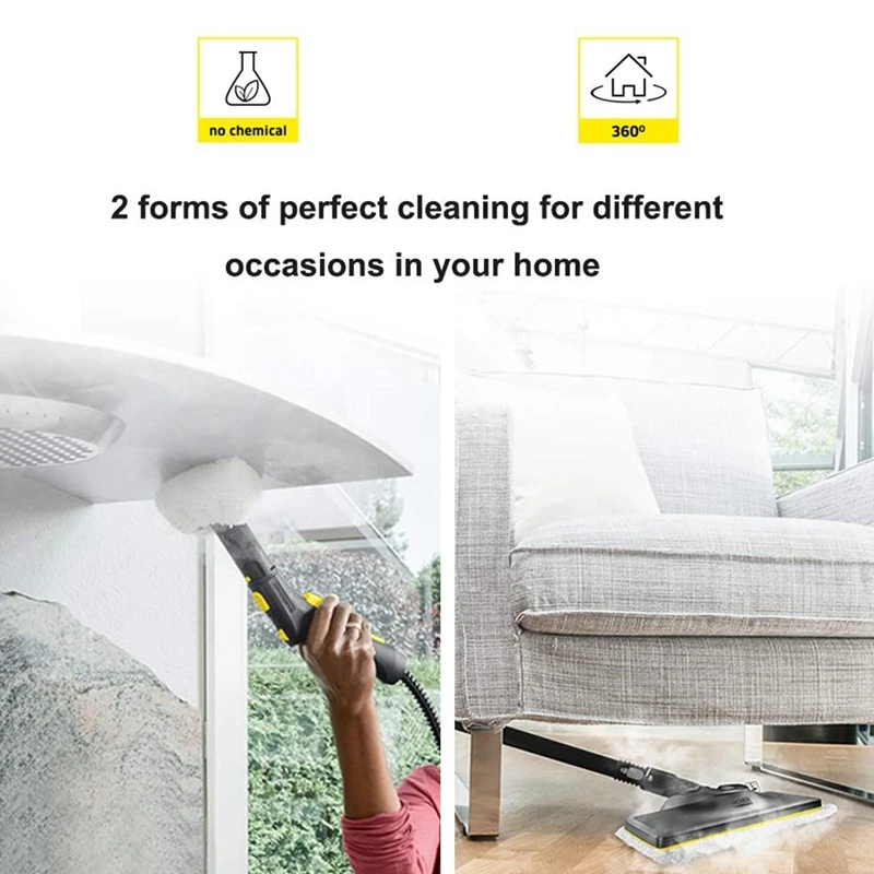 Microfiber Cloth Set Compatible For Karcher Easyfix Steam Cleaner SC2,SC3,SC4,SC5 (3 For Floor Nozzle+3 For Hand Nozzle)