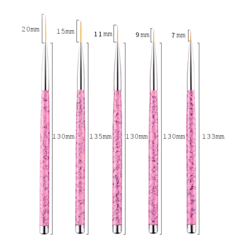 مجموعة أقلام طلاء الأظافر مكونة من 5 قطع، فرشاة رسم أظافر رفيعة، أدوات مانيكير للنساء، أدوات أظافر، قلم أظافر