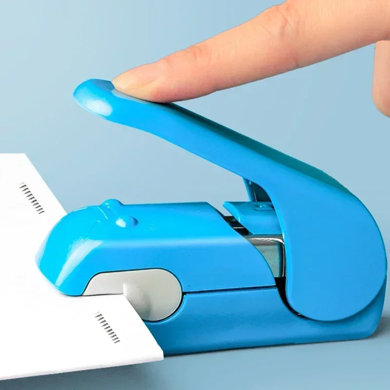 2025 New 1PC Stapleless Book Paper Stapling Stapler Mini Portable No Staples School Office Supplies