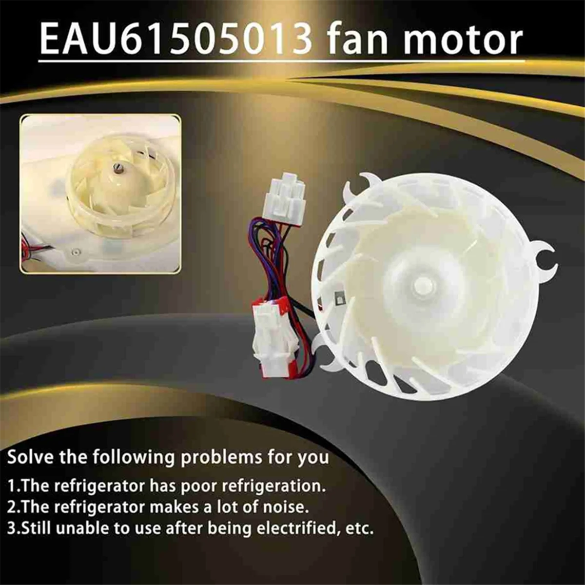 Nova EAU quente 64824401   Motor de ventilador para LG Kenmore, evaporador de geladeira, conjunto de motor de ventilador, peças de reposição EAU 61505013   Motor