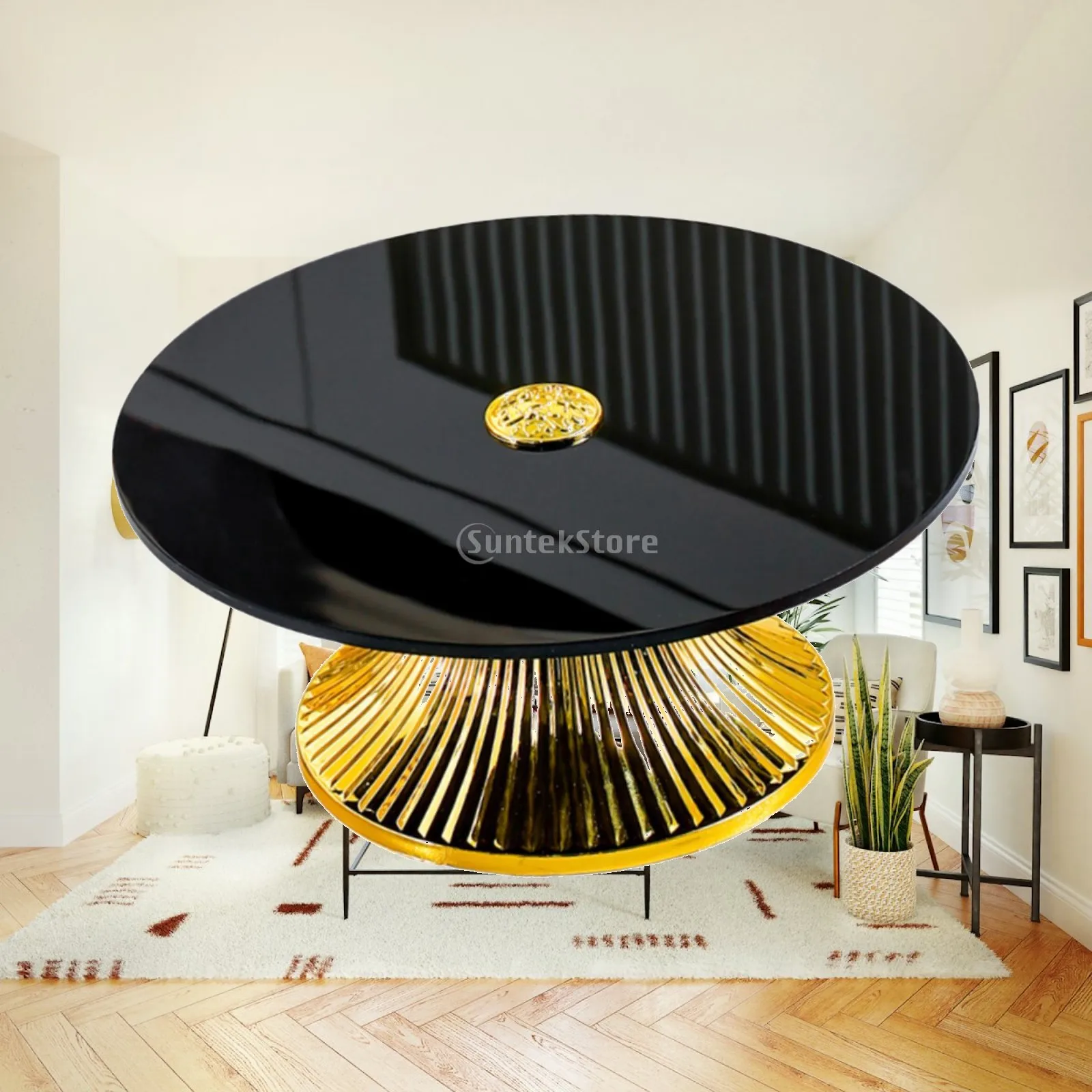 Round Cupcake Stand Table Display Tray ABS Cake Holder for Party Events Wedding Birthday Celebrations