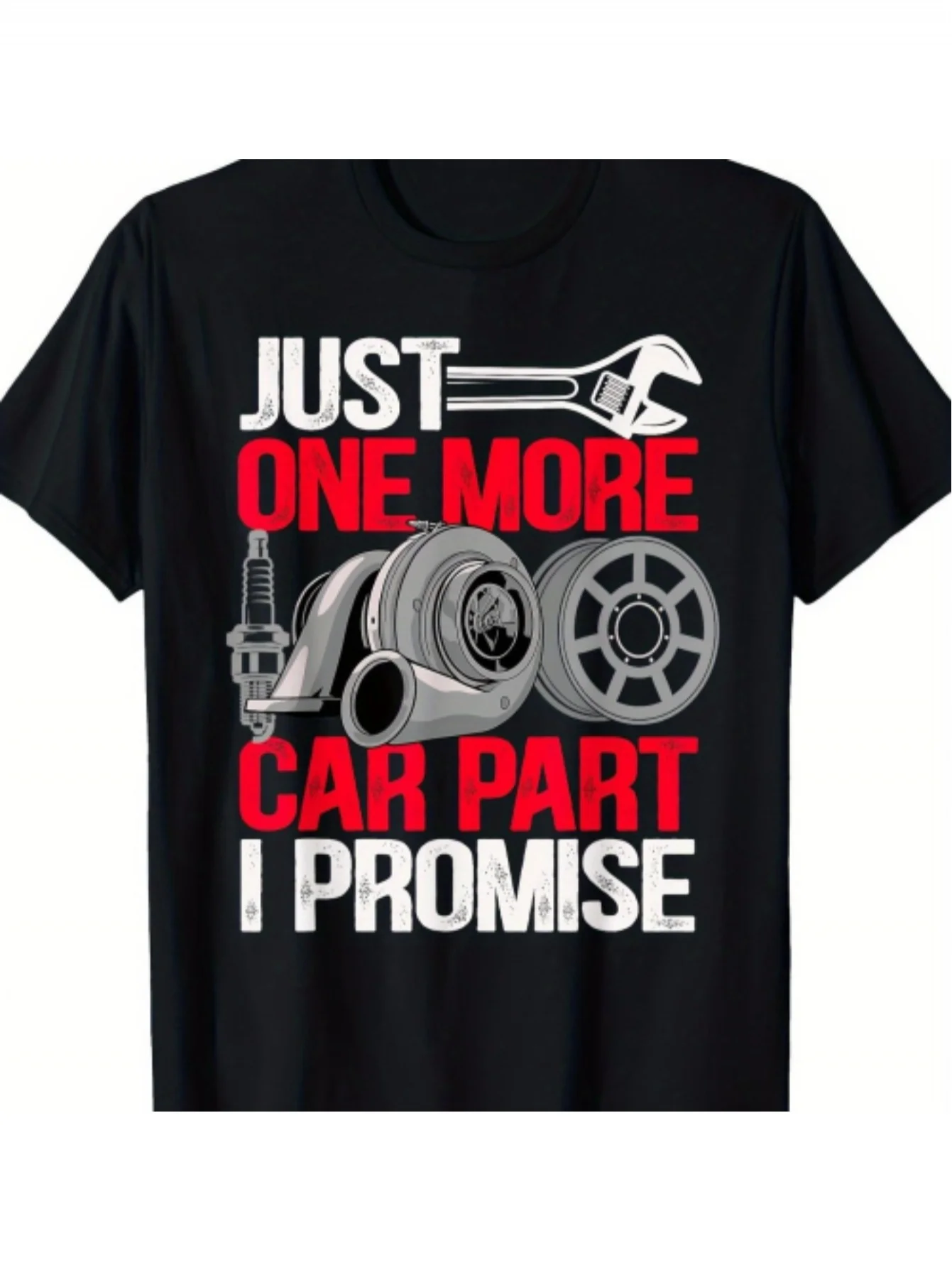 Men's Mechanical Humorous T-shirt Casual Round Neck  