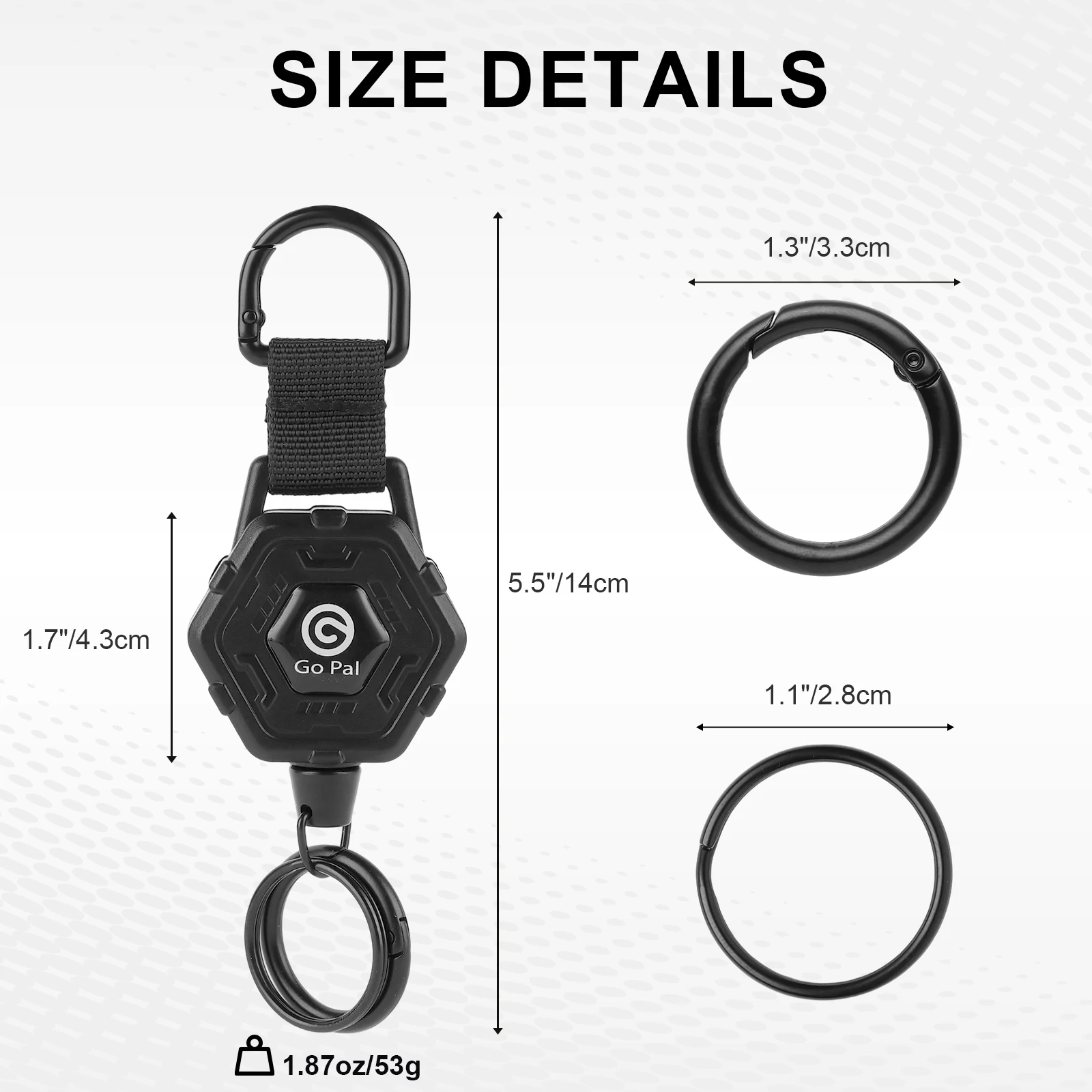 جديد شارة حامل تلسكوبي ABS الجسم سبائك الزنك مشبك مع سلسلة المفاتيح المغناطيس قابل للسحب هوك أداة سلسلة مفتاح حامل التكتيكية