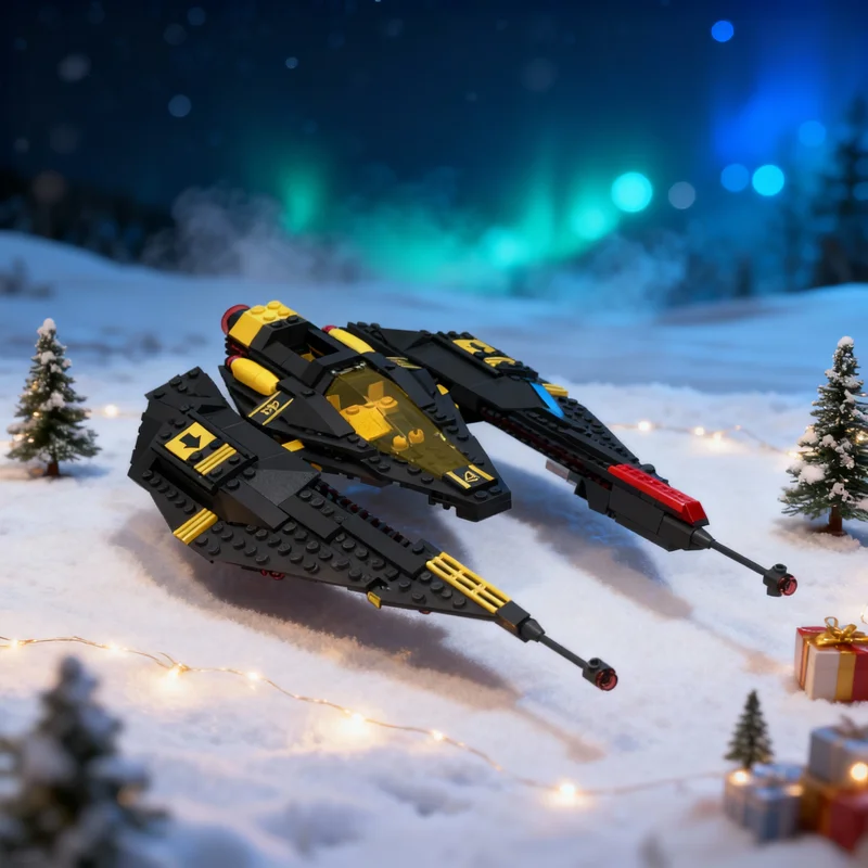326-teiliger MOC Blacktron Interstellar Close Air Support Space I Modellbausatz Kreatives Ausstellungsstück Geschenk Sammlerstück Deko für Kinder