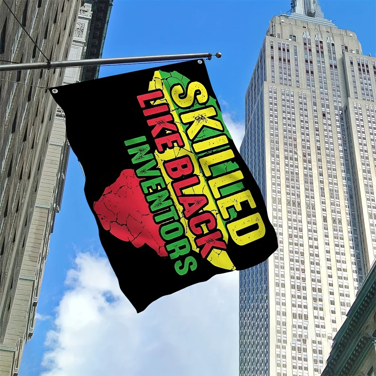 Skilled Like Black Inventors African Heritage Garden Flag Outdoor Durable Polyester Banner