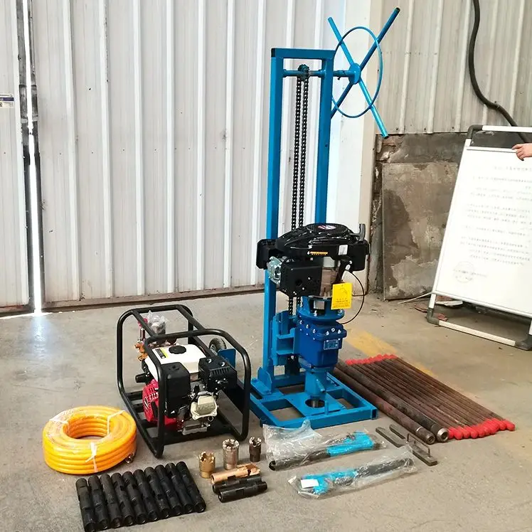 

Индивидуальная портативная буровая установка для отбора проб грунта, горных пород и бетона, 15 метров, бензиновая/дизельная, легкая