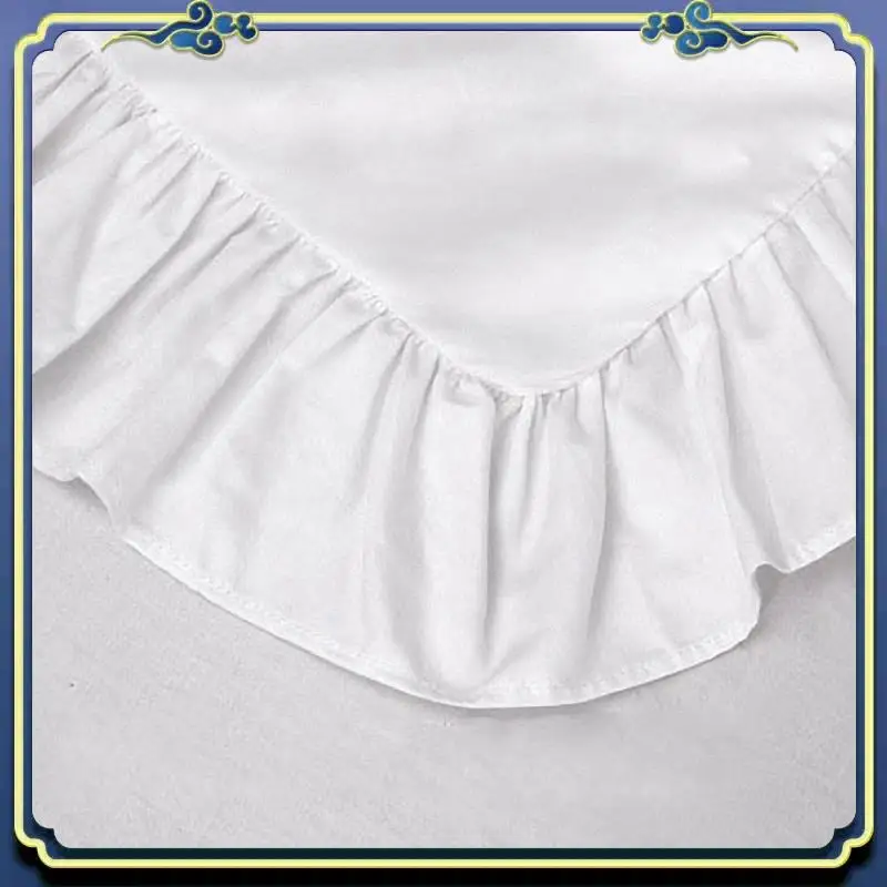 100% Cotton Ruffle Pillowcase Ruffled Pillow Cover White Pillow Case Eco-Friendly