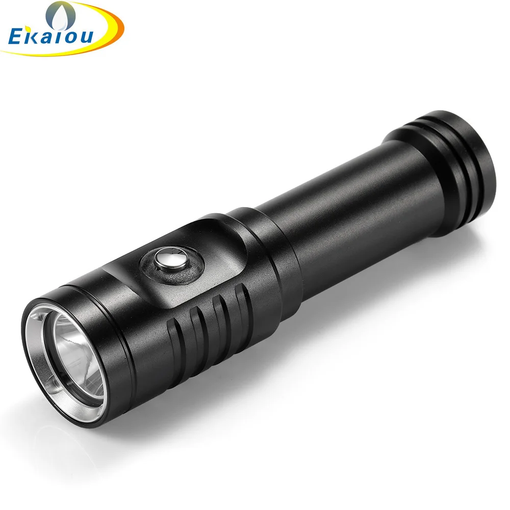 LED Waterproof Diving Flashlight L2 Underwater 80M Diver Tactical Torch Portable 18650 Battery Dive Lamp