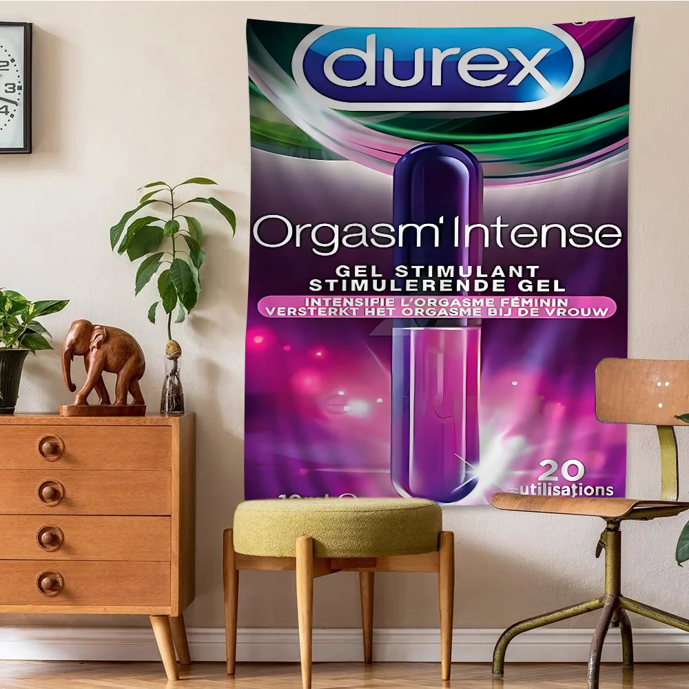 Sexy Condom Brand D-Durexes Tapestry Art Printing Cheap Hippie Wall Hanging Bohemian Wall Tapestries Mandala Art Home Decor