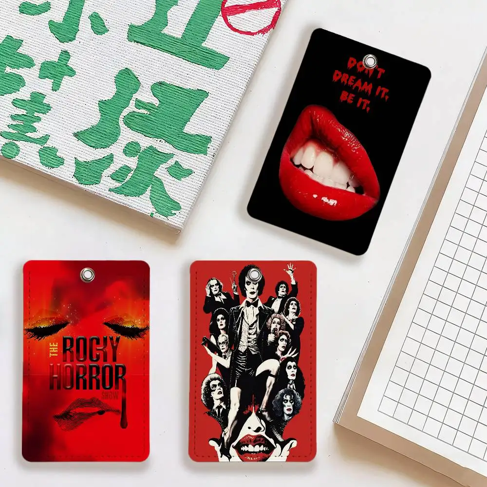 Movie R-rockys H-horrors P-pictures Show   PU Soft Leather Rectangular Key Card  Protection Cover Youth Faion Accory Card Holder