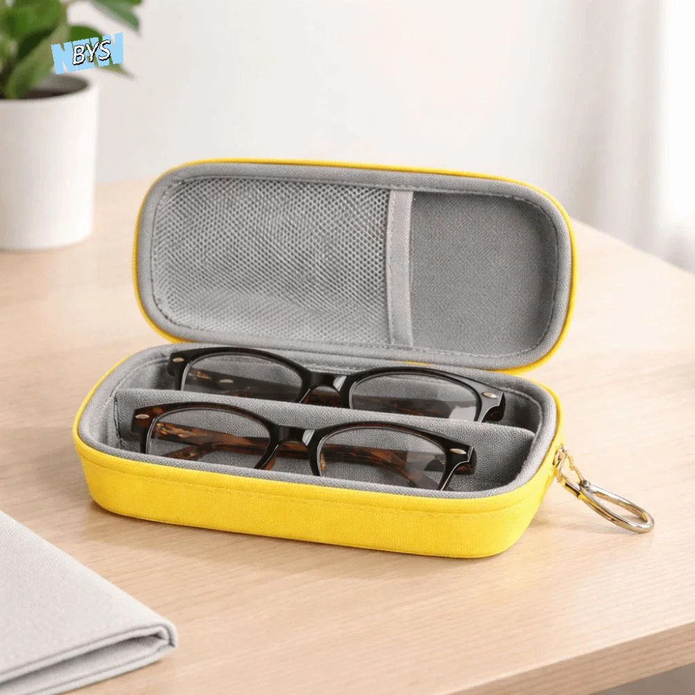 

2 IN 1 EVA Glasses Case Large Capacity Waterproof Sunglasses Storage Box Shockproof EVA Hard Shell Eyeglass Storage Box