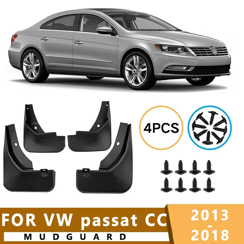 

Mud Flaps Fit for Volkswagen Passat CC 2013-2018 2014 2015 2016Mudguards Tire Fenders Splash Proof Accessories Wheel Guards 4ps