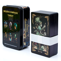 DMoon Compass Tarot reams Beginners Del Toro Tarot in Tin Metal Box 78 Cards Gilded Edge Paper Guidebook