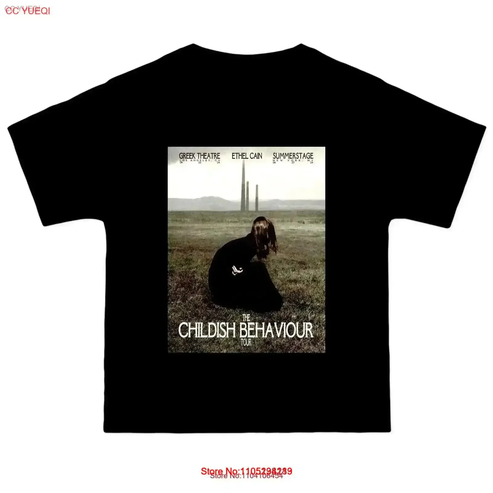 Ethel cain childish behavior tour III field photo preachers daughter heavyweight black or white tee shortsleeve vintage Washed