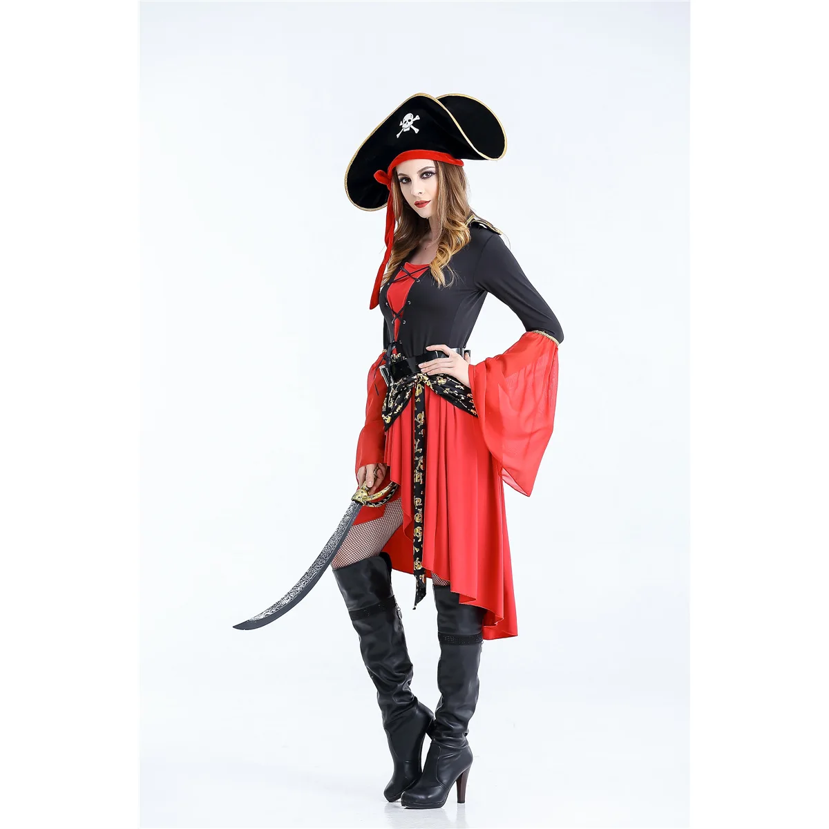 Neues Spiel orm Damen Piratenkostüm Halloween Par Role-Plang Traditionelles chinesisches Kostüm Bühnenaufführung Damenbekleidung