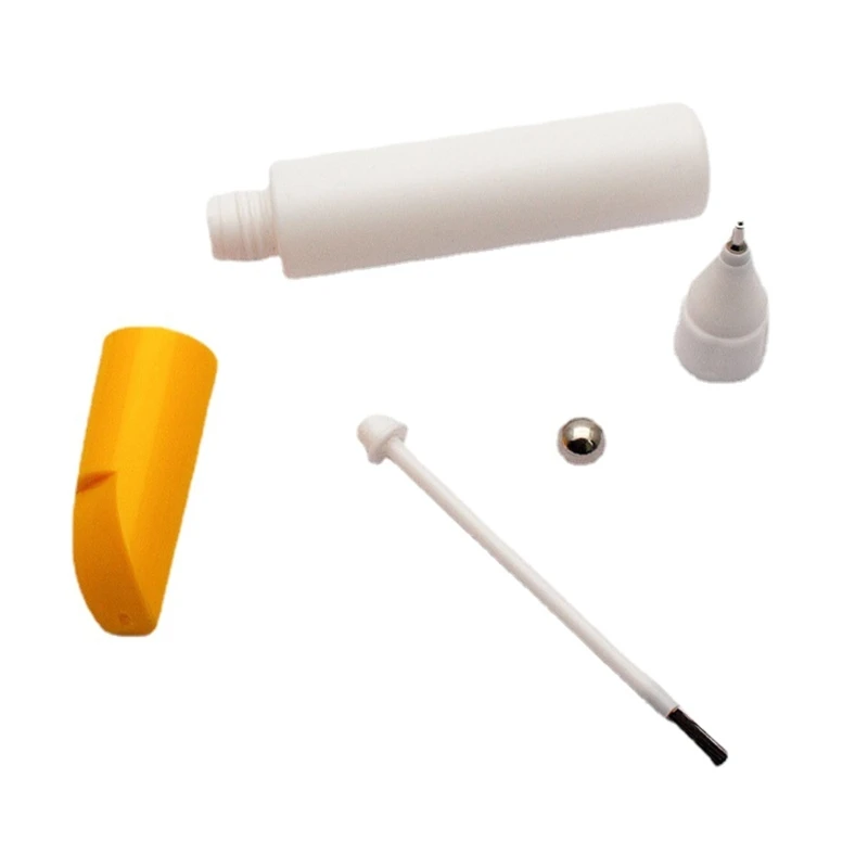 5Pcs Empty Marker Empty Car Paint Repair Pen with Brush Tip, Interchangeable Empty Marker with Brush Tip Applicator