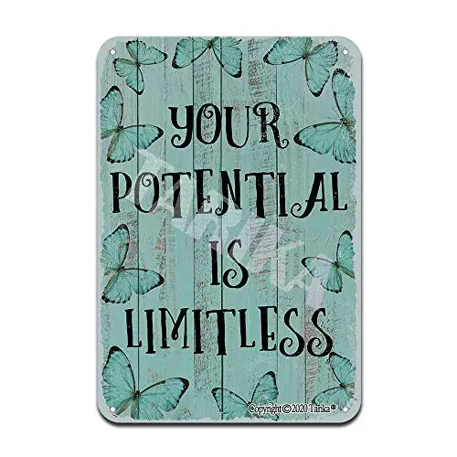 Your Potential is Limitless Iron Poster Painting Tin Sign Vintage Wall Decor for Cafe Bar Pub Home Beer Decoration Crafts