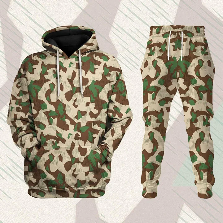 2024 Camouflage Men Hoodie Pant Suit 3D Print Men Women High Quality Tracksuit Outfits Fashion Oversized Men's Clothing 2pcs Set