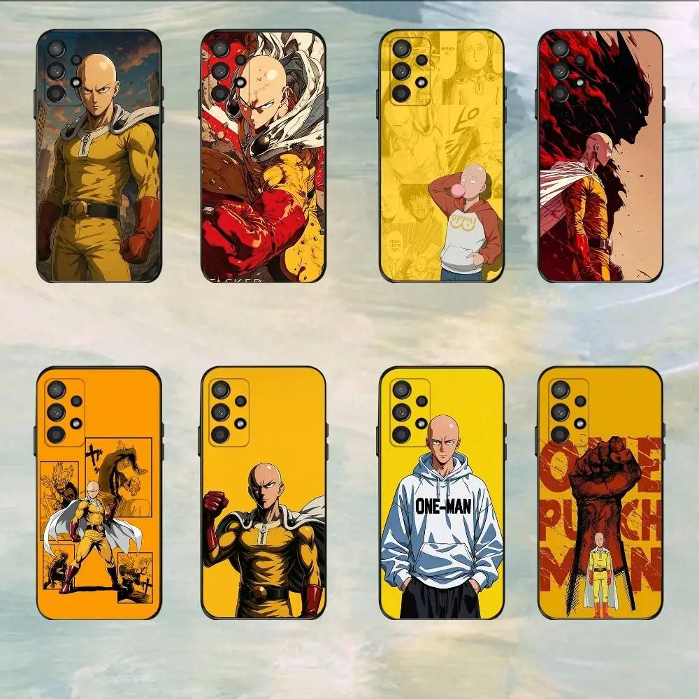

O-One P-Punch Anime Man Phone Case For Samsung S25,S24,S21,S22,S23,S30,Ultra,S20,Plus,Fe,Lite,5G Black Cover