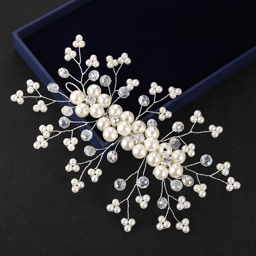 Perlenkristall-Braut-Haarkamm, exquisiter Hochzeits-Kopfschmuck, Haarschmuck für Braut, Brautjungfer, Party, Abschlussball, Kamm für Braut