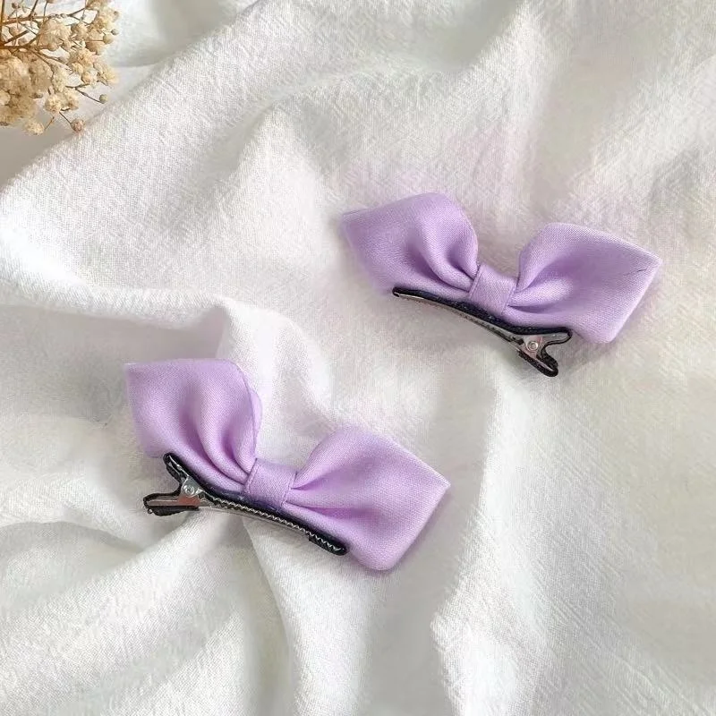 2PCS New Korean Bow Hairpins Children Sweet Headwear Girls Clips Barrettes Cute Hairgrips Hair Accessories