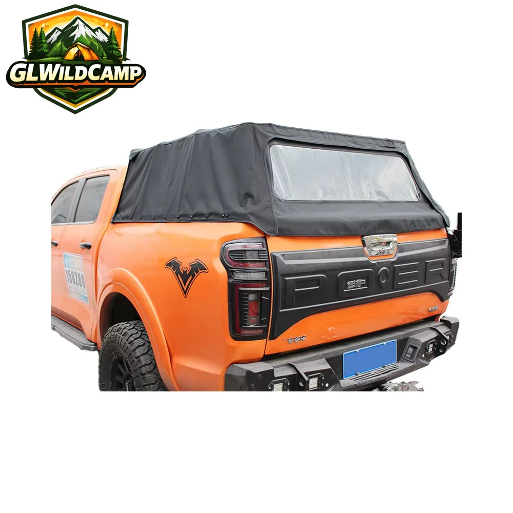 Soft Canvas Luxury Truck Caps Offroad Foldable Truck Bed Canopy Topper with Easy Installation for 2024 GWM Cannon Appha Tacoma