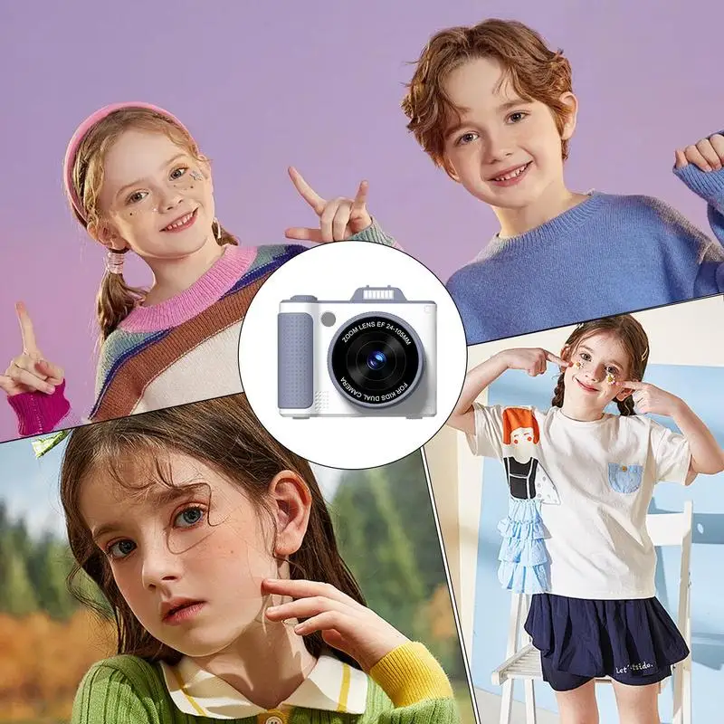 Kamera dla dzieci Kamera wideo HD dla dzieci Przewracanie okładki Edukacyjne wielofunkcyjne zabawki na świeżym powietrzu do rozrywki w podróży