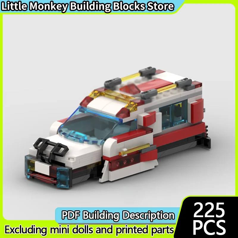 

Urban Rescue Vehicles Model MOC Building Bricks Hover Ambulance Modular Technology Children Holiday Gifts Assemble Toys Suit