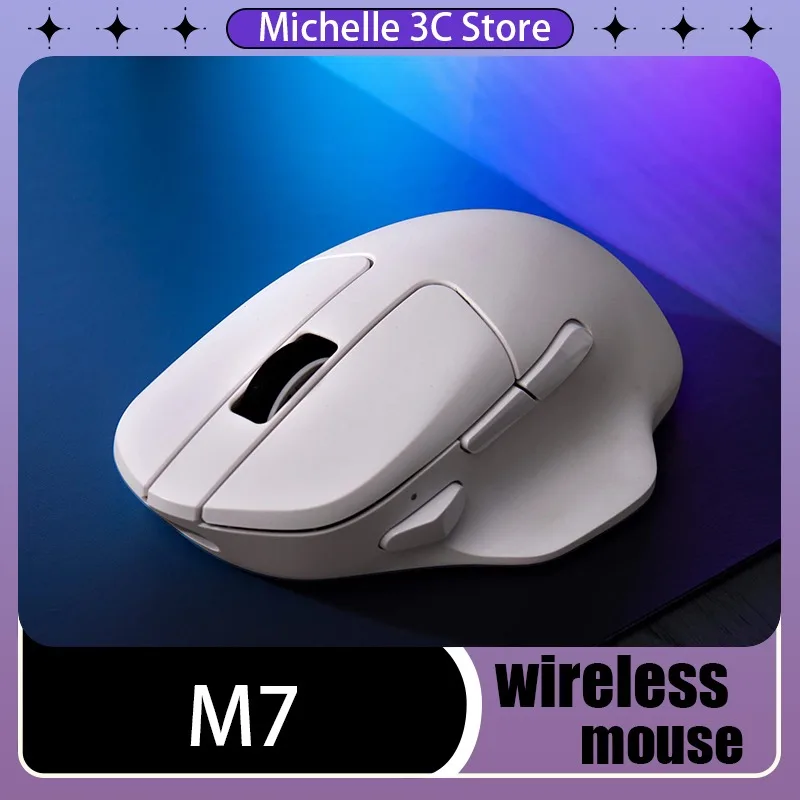 

M7 Wireless Optical Mouse 2.4GHz & Bluetooth & Type-C Mouse Lightweight Ergonomics PixArt 3395 Sensor Rechargeable Ergonomics