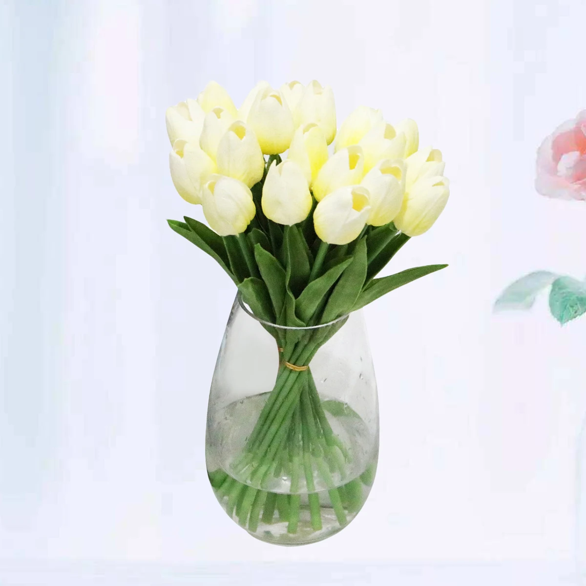 

12 Pcs Mini Tulips Fake Flowers Artificial Stems for Decoration Decorative Faux