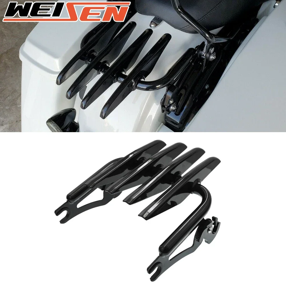 Motorcycle Stealth Style Luggage Rack Docking Hardware Kits for 2009-2024 Harley Touring Road King、Electra Glide、Street Glide