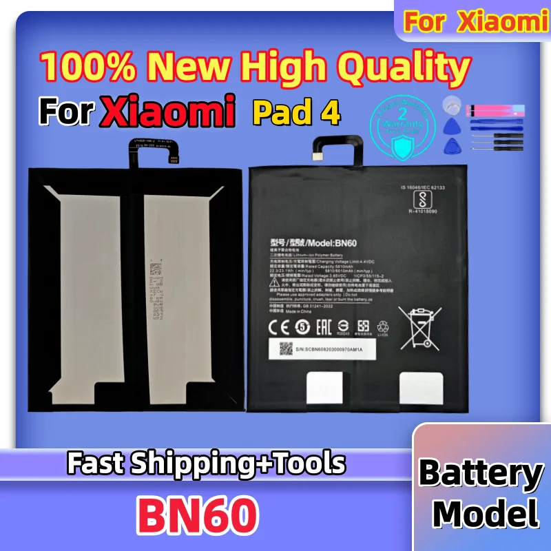 Brand New Original BN60 BN80 BN4E Battery For Xiao Mi Tablet Battery For Xiaomi Pad4 Pad 4 Plus Mipad4 Mipad 4 5 Plus Batteries