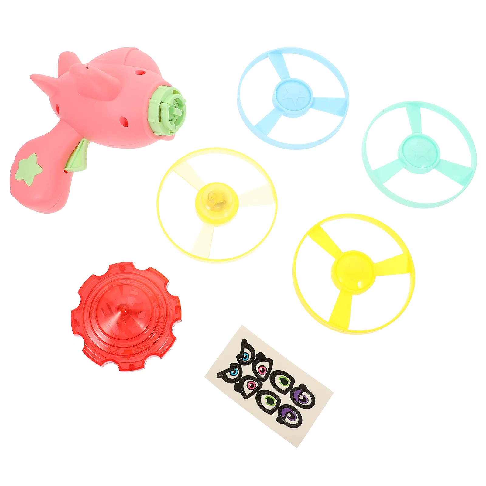 

Bamboo Dragonfly Fish Flying Saucer Children Plaything Outdoor Toy Launcher Plastic Cartoon Design