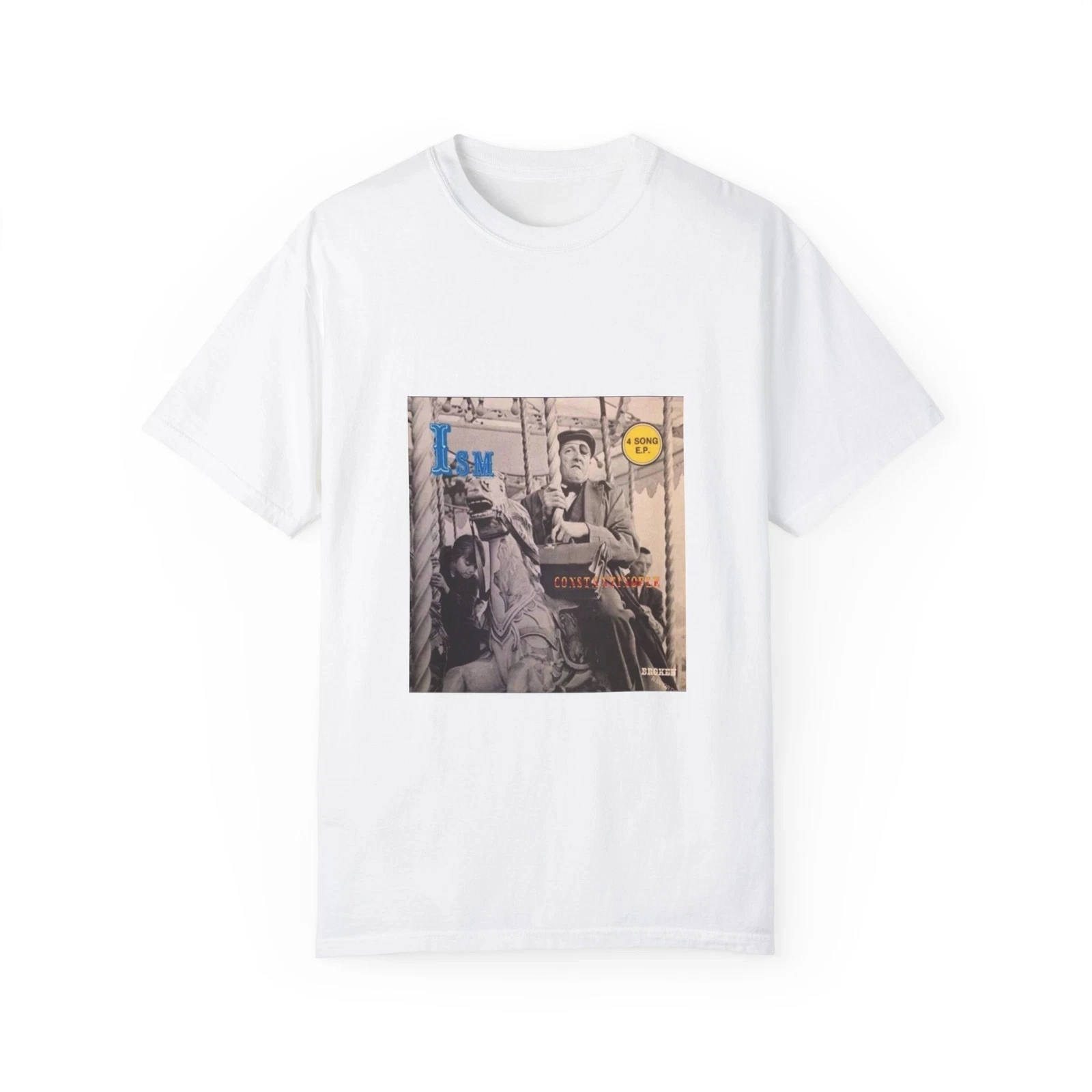 

ISM HARD CORE PUNK BAND Vintage CONSTATINOPLE LP Cover Unisex T-Shirt Men's Cotton Top Women's Casual Print T-Shirt Harajuku