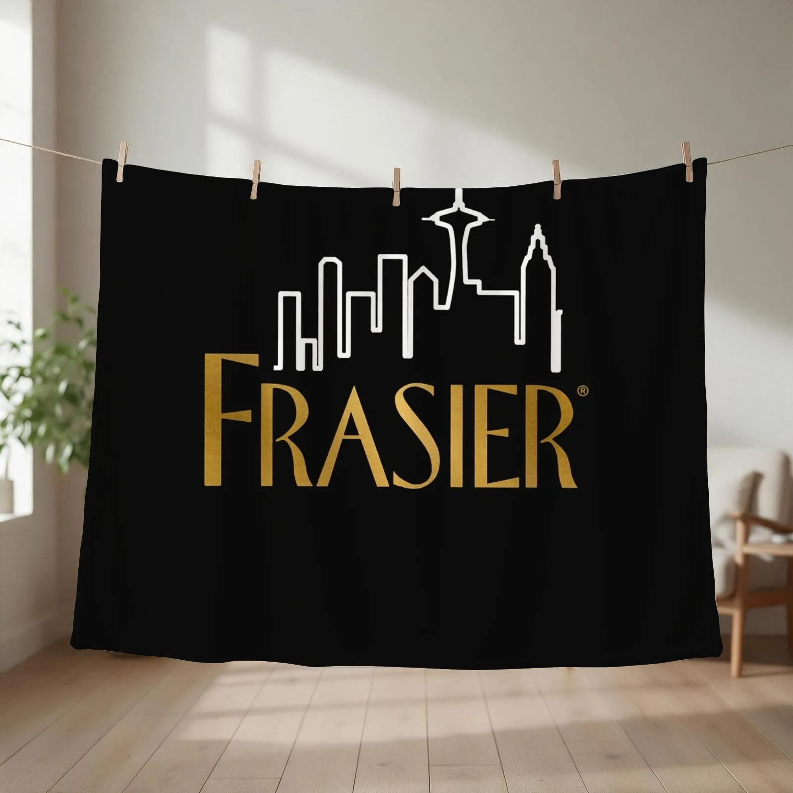 Frasier Classic T-Shirt Throw Blanket couch cozy soft plush fuzzy picnic outdoor blanket