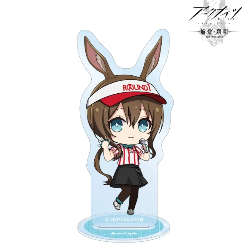 Anime Arknights RISE FROM EMBER Activity Store Clerk Ver Q-style Acrylic Figure Stand Model Plate Keychains Desk Decor 10CM