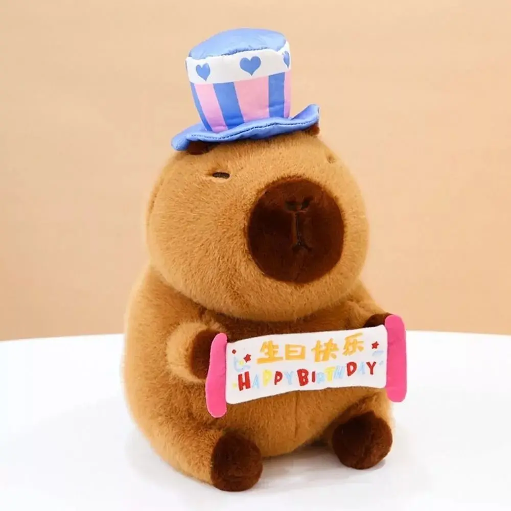 New PP Cotton Capibara Anime Fluffty Toy Plush Doll Cute Fluffy Capybara Comfortable Funny Happy Birthday Doll