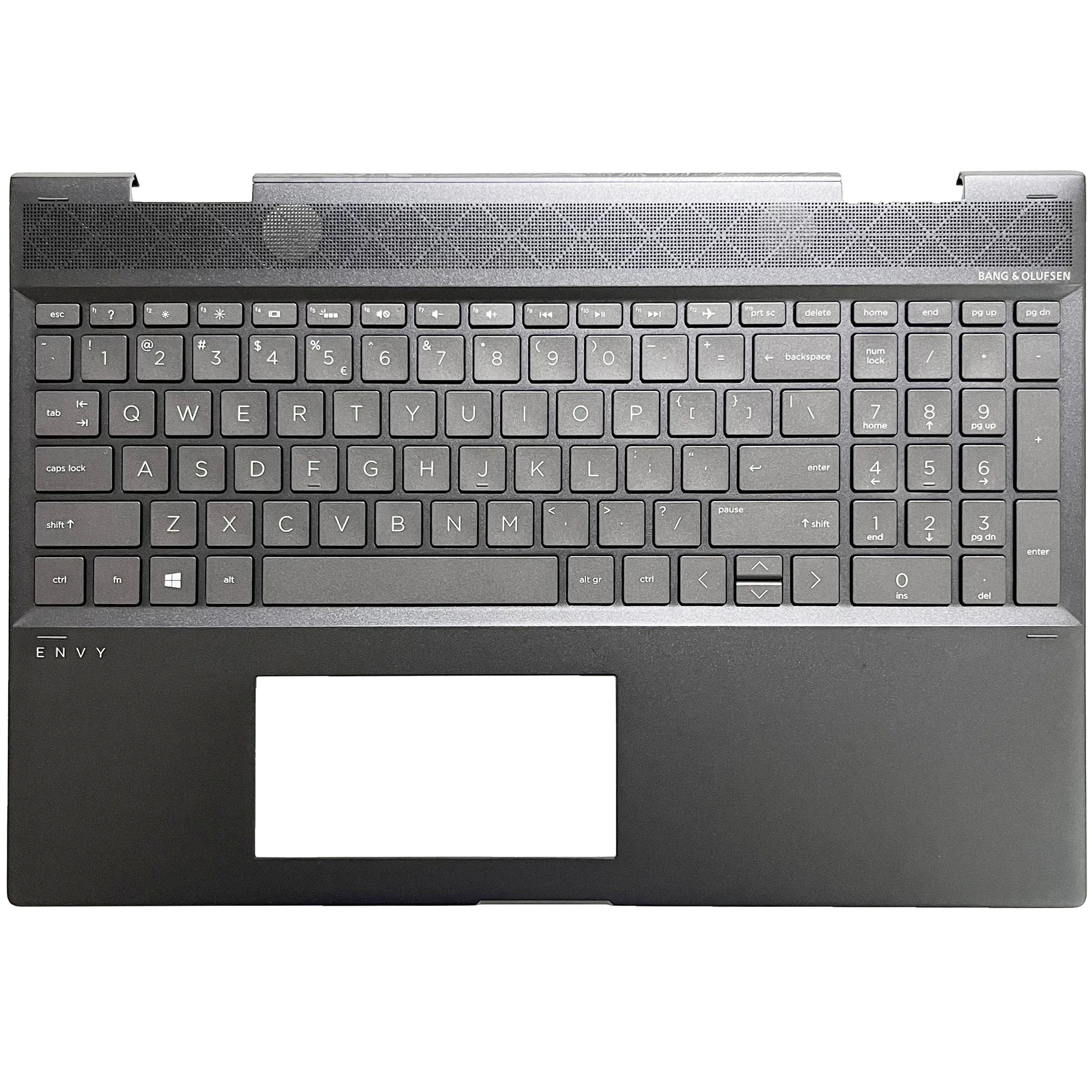 For HP ENVY X360 15-CN CP AG TPN-W134 C case, keyboard, silver brown, fingerprint hole