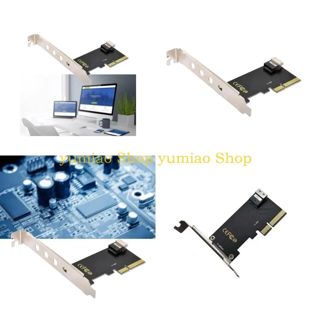 

587B PCIE 4X Adapter SFF-8639 to SFF8654 Slimlines NVME PCIe SSD Converter for Mainboard