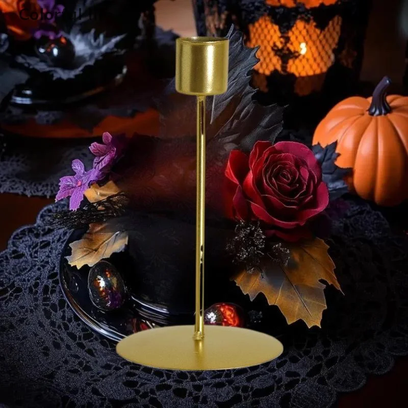 حاملات شموع بار لتزيين الحفلات، تصميم معدني أوروبي أنيق لحفلات الزفاف ومساحات المعيشة