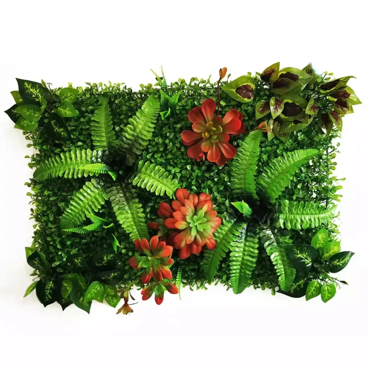 

1pc artificial plants wall panel outdoor lawn carpet decoration home wedding party grass flower wall for home decoration