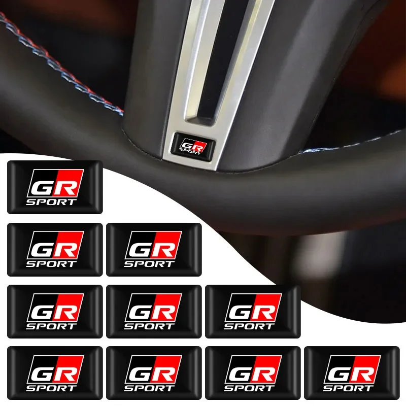 

1/2 шт., эмблема на руль автомобиля из углеродного волокна, 3D наклейки для Toyota GR Supra Prado RAV4 Hilux Yaris Corolla 4Runner Camry A София