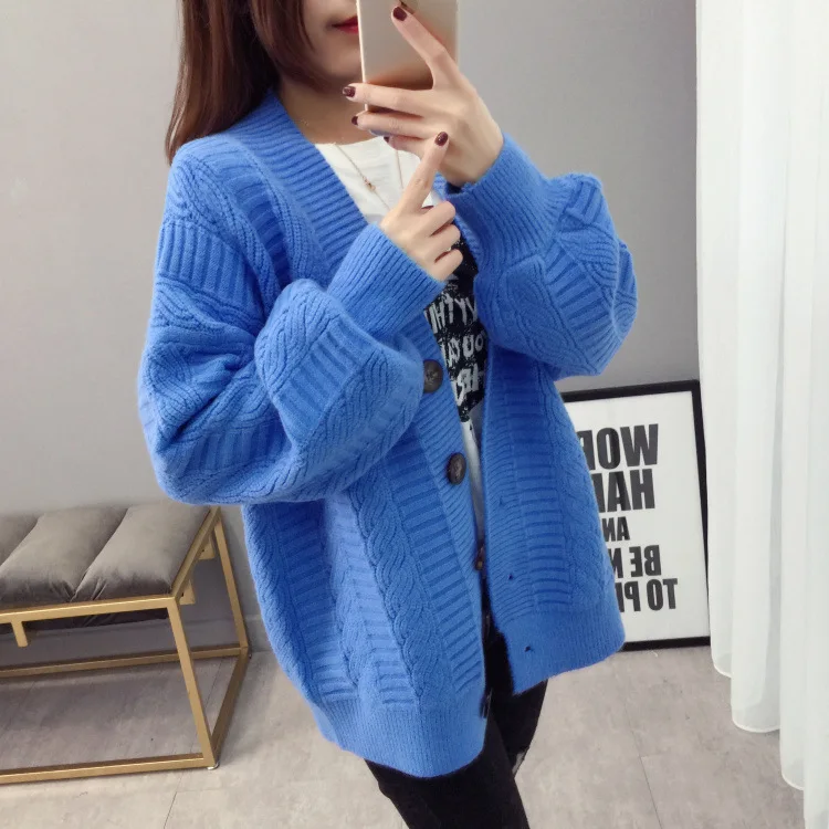 Woman Sweater Cardigan 2022 v-neck Solid Color Single Breasting Knitting Fashion woman's Clothing Dropshipping LXJ22241