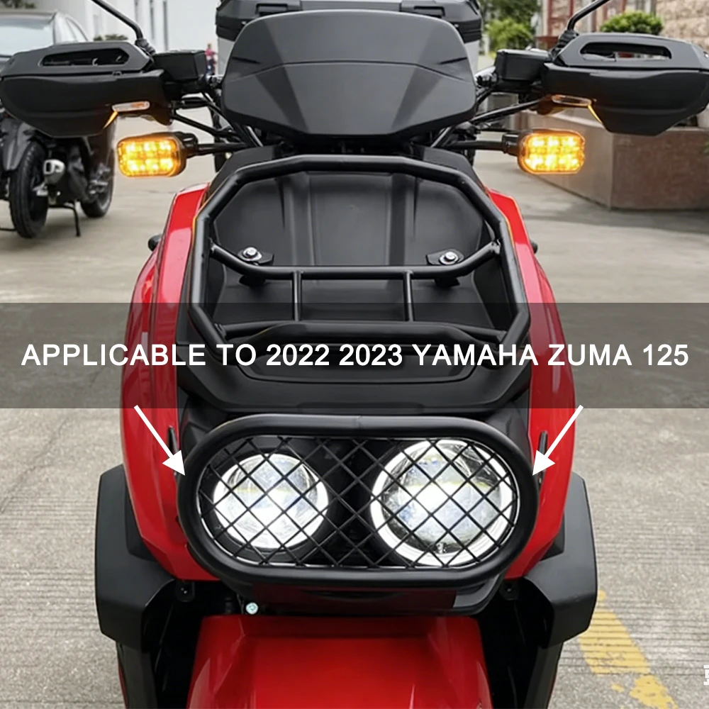 

Motorcycel Front Headlight Guard Frame Guards in Heavy Iron Material Compatible with Yamaha Zuam 125 2022 2023