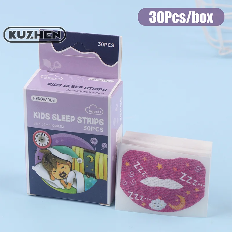 30Pcs/box Kids Adults Mouth Strip Nose Breathing Anti Snoring Non Woven Fabric Sleeping Mouth Strip