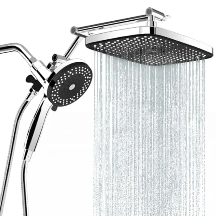 

Rain Shower Head with Handheld Spray ComboHigh Pressure Filtered Handheld Shower Head with 10-Spray for Bathroom Upgrade 10" He