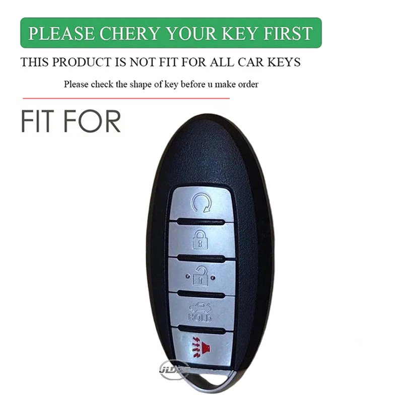 Key Fob Case Silicone Remote Cover 5keys Fit for Nissan 2019 Altima SL FWD Maxima Kicks SR Murano Pathfinder ARMADA Patrol