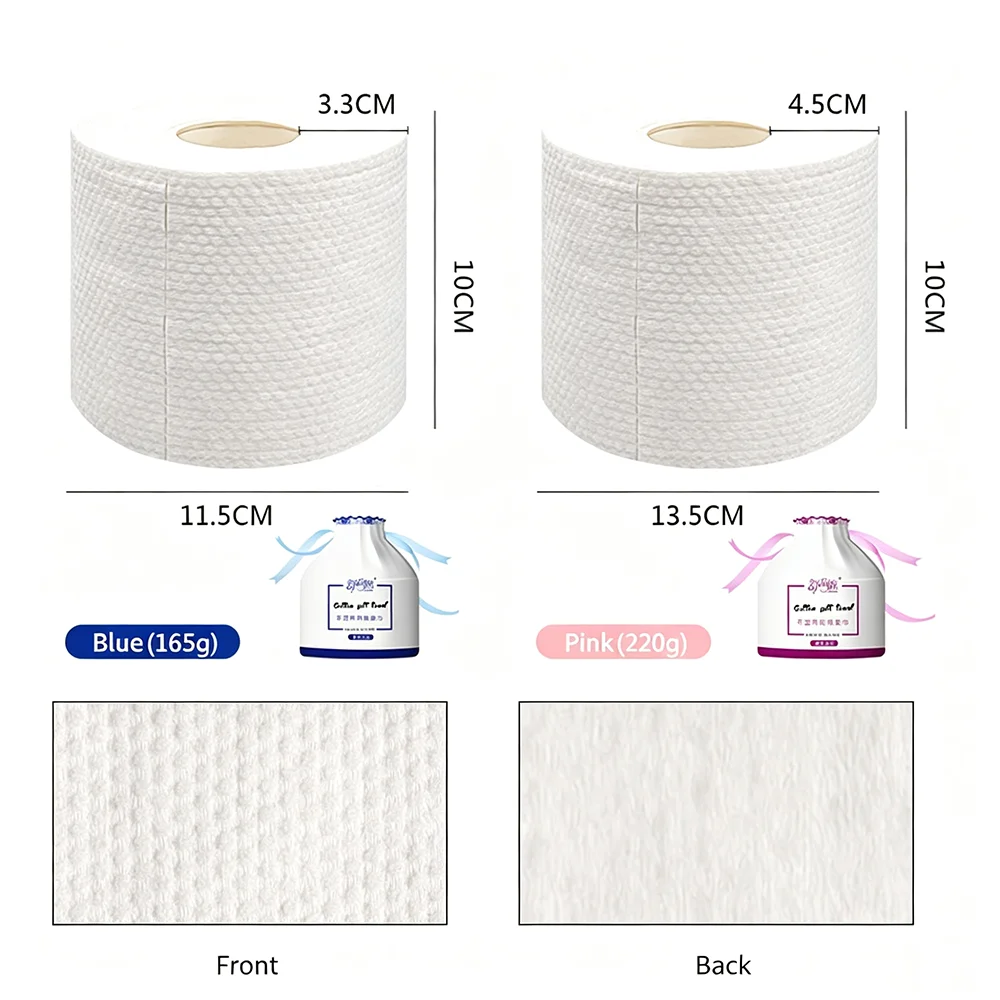 Disposable Facial Cleansing Towels Makeup Remover Pads Thick Pearl Texture Wet Dry Dual Use Wipes