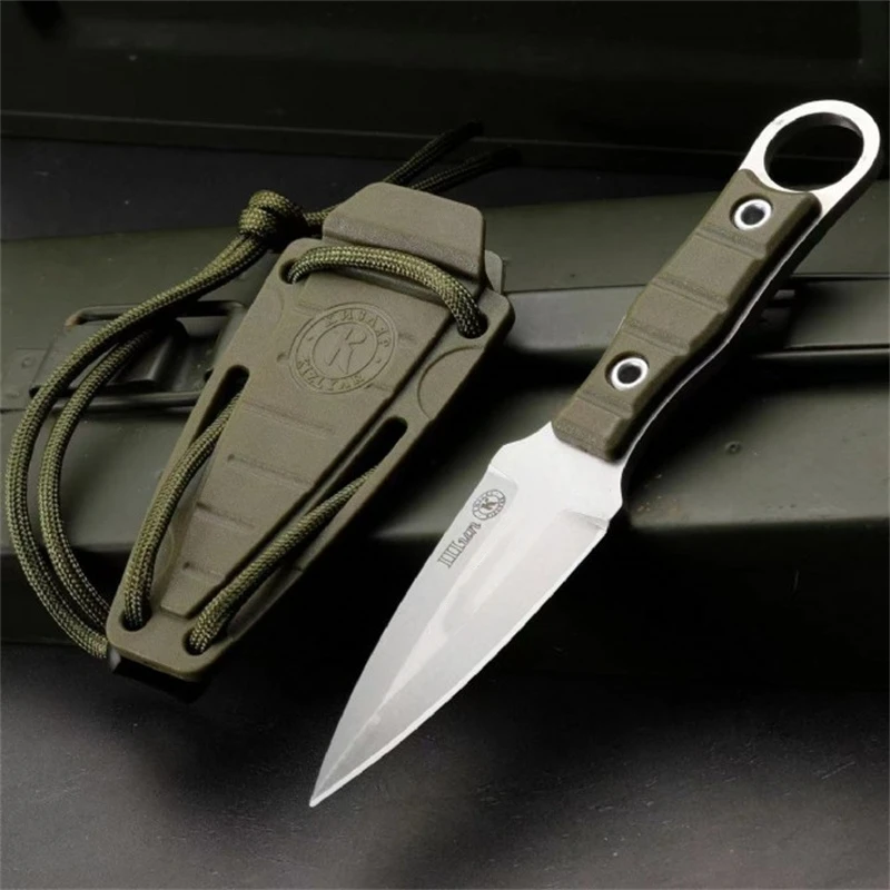 

NEW Russian Kizlyar Fixed Blade Knife AUS-8 Steel Glass Fibre Handle with Parachute Cord Outdoor Camping Hiking Survival Tool